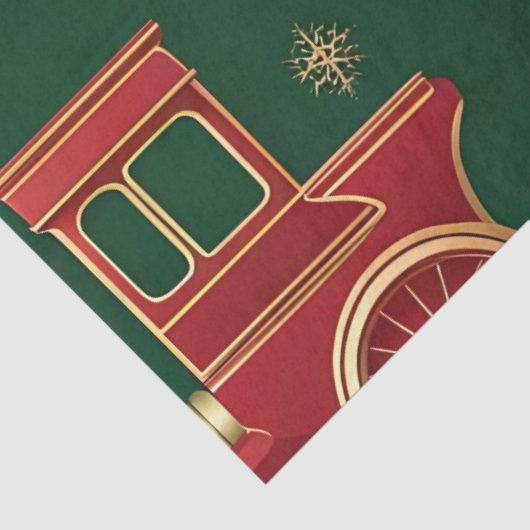 Papier Mousseline noël steampunk locomotive papier tissu (Détail)