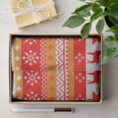 Papier Mousseline Noël Sweater Pine Trees Snowflakes Noël (Cadeau)