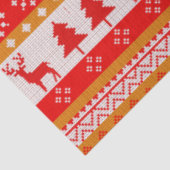 Papier Mousseline Noël Sweater Pine Trees Snowflakes Noël (Détail)