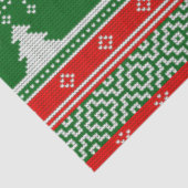 Papier Mousseline Noël Sweater Pine Trees Snowflakes Noël (Détail)