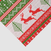 Papier Mousseline Noël Sweater Reindeer Pine Trees Noël (Détail)