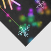 Papier Mousseline Noël tomber diverses couleurs néon flacons de neig (Détail)