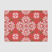 Papier Mousseline Noël traditionnel de l'Ornat rouge (Recto)