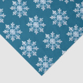 Papier Mousseline Noël turquoise bleu clair blanc (Détail)