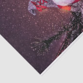 Papier Mousseline Noël Vacances Parties scintillant neige rustique G (Détail)