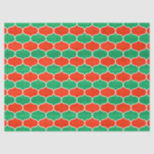 Papier Mousseline Noël Vacances Rouge et vert Motif oignon (Recto)