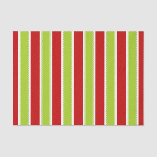 Papier Mousseline Noël Vacances Vert & Rouge Motif (Recto)