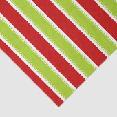 Papier Mousseline Noël Vacances Vert & Rouge Motif (Détail)