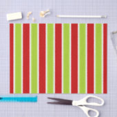 Papier Mousseline Noël Vacances Vert & Rouge Motif (Artisanat)