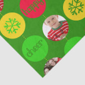 Papier Mousseline Noël vert ajouter vos propres photos papier moucho (Détail)