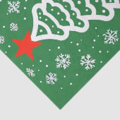 Papier Mousseline Noël vert et rouge (Détail)