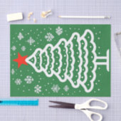 Papier Mousseline Noël vert et rouge (Artisanat)