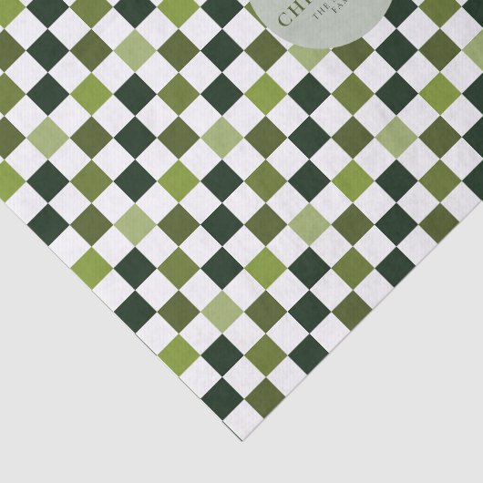 Papier Mousseline Noël Vert minimaliste moderne (Détail)