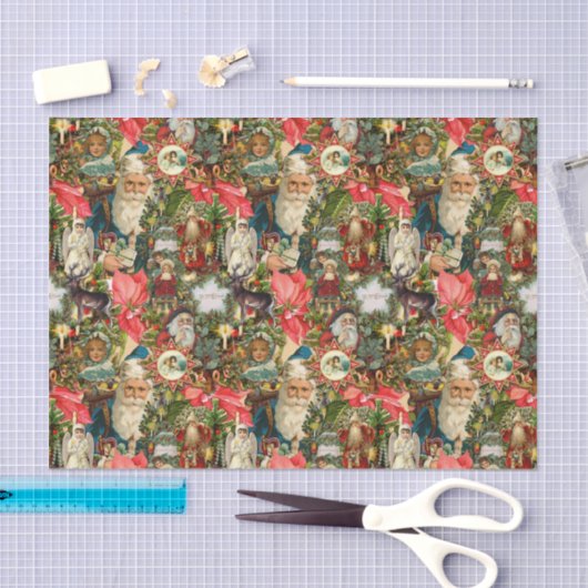 Papier Mousseline Noël victorien (Artisanat)