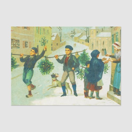 Papier Mousseline Noël vintage (Recto)