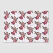 Papier Mousseline Noël vintage, Ange victorien Guardian (Recto)