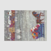 Papier Mousseline Noël Vintage, Cheval du Père Noël (Recto)