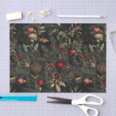 Papier Mousseline Noël vintage noir et humide (Artisanat)