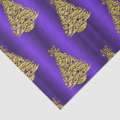 Papier Mousseline Noël Violet et Or (Détail)