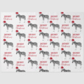 Papier Mousseline Noël Zebra Funny Animal avec Santa Hat (Recto)