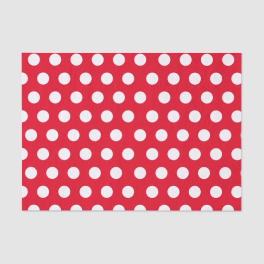 Papier Mousseline Noeud blanc et rouge médium Polka Point Christmas (Recto)