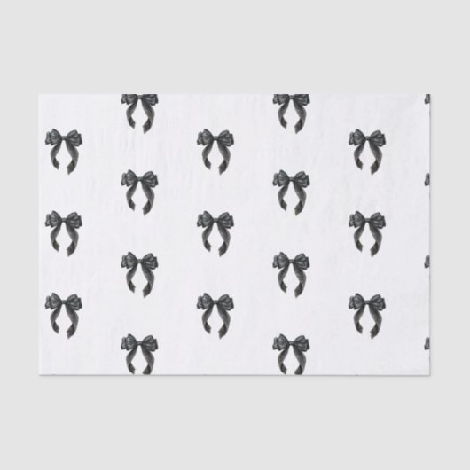 Papier Mousseline Nœud noir thème de mariage Mon Cherie (Recto)