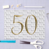Papier Mousseline Noir 50 d'or et anniversaire fabuleux de | (Artisanat)