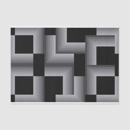 Papier Mousseline Noir, argent, cool, uniques, carrés tendance (Recto)