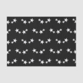 Papier Mousseline Noir avec des étoiles blanches (Recto)