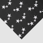 Papier Mousseline Noir avec des étoiles blanches (Détail)