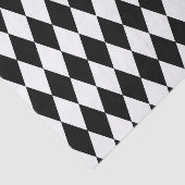 Papier Mousseline Noir blanc Arlequin Diamonds Motif Design (Détail)