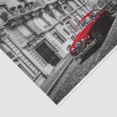 Papier Mousseline Noir, blanc et rouge de tour d'Eiffle (Détail)