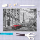 Papier Mousseline Noir, blanc et rouge de tour d'Eiffle (Artisanat)