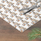 Papier Mousseline Noir blanc hiver neige Noël