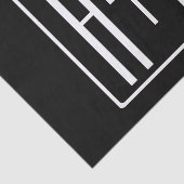 Papier Mousseline Noir & Blanc | Initiales de couple (Détail)