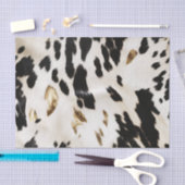 Papier Mousseline Noir Blanc Or Cuir Sud-Ouest Anniversaire (Artisanat)