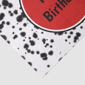 Papier Mousseline Noir Blanc Rouge Dalmatien Spots Anniversaire (Détail)