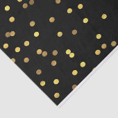 Papier Mousseline Noir chic de confettis de feuille d'or (Détail)