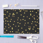 Papier Mousseline Noir chic de confettis de feuille d'or (Artisanat)