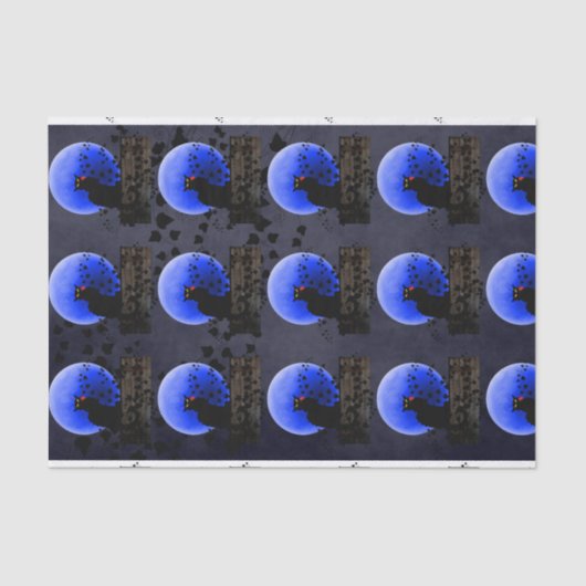 Papier Mousseline Noir conversation avec Rose rouge simple (Recto)