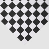 Papier Mousseline Noir et Blanc à Damier (Détail)