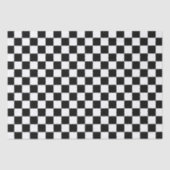 Papier Mousseline Noir et Blanc à Damier (Recto)