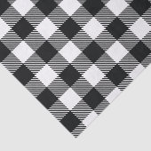 Papier Mousseline Noir et blanc Buffalo Check Plaid Motif rustique (Détail)