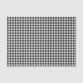 Papier Mousseline Noir et blanc Buffalo Plaid Noël (Recto)
