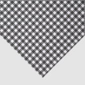 Papier Mousseline Noir et blanc Buffalo Plaid Noël (Détail)