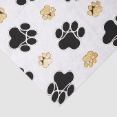 Papier Mousseline Noir et blanc canin bronzage d'empreinte de patte (Détail)