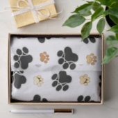 Papier Mousseline Noir et blanc canin bronzage d'empreinte de patte (Cadeau)