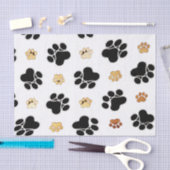 Papier Mousseline Noir et blanc canin bronzage d'empreinte de patte (Artisanat)