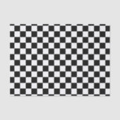 Papier Mousseline Noir et blanc Checkered (Recto)
