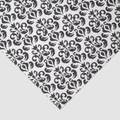 Papier Mousseline Noir et blanc Damask Elegant (Détail)